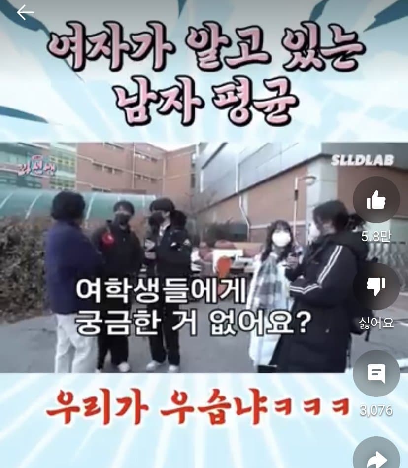 [이갤] 여자들이 생각하는 한국남자 꽈추 크기