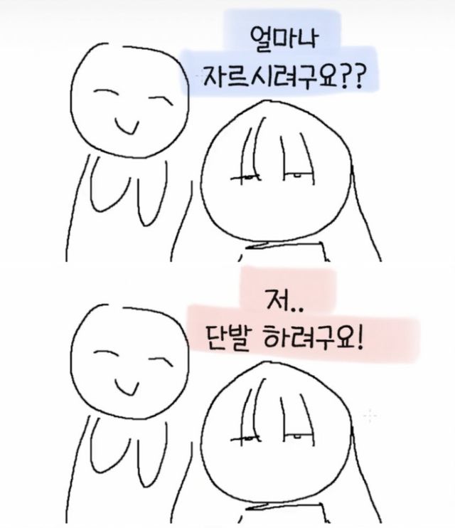 여성의 단발 변신 심경