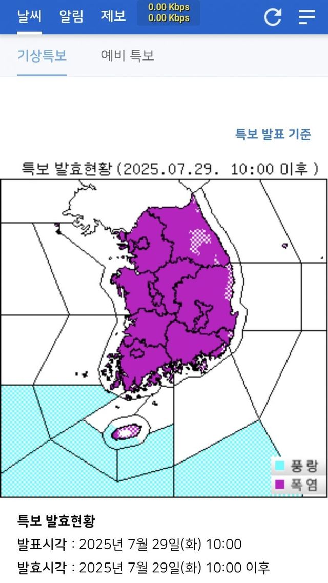 오늘의 폭염