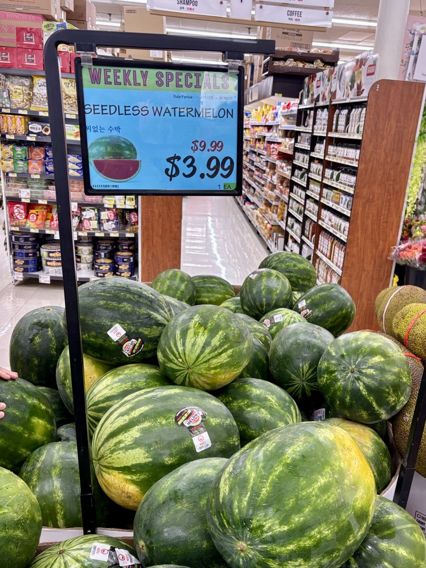 미국 동부 수박 가격 사딸라에요