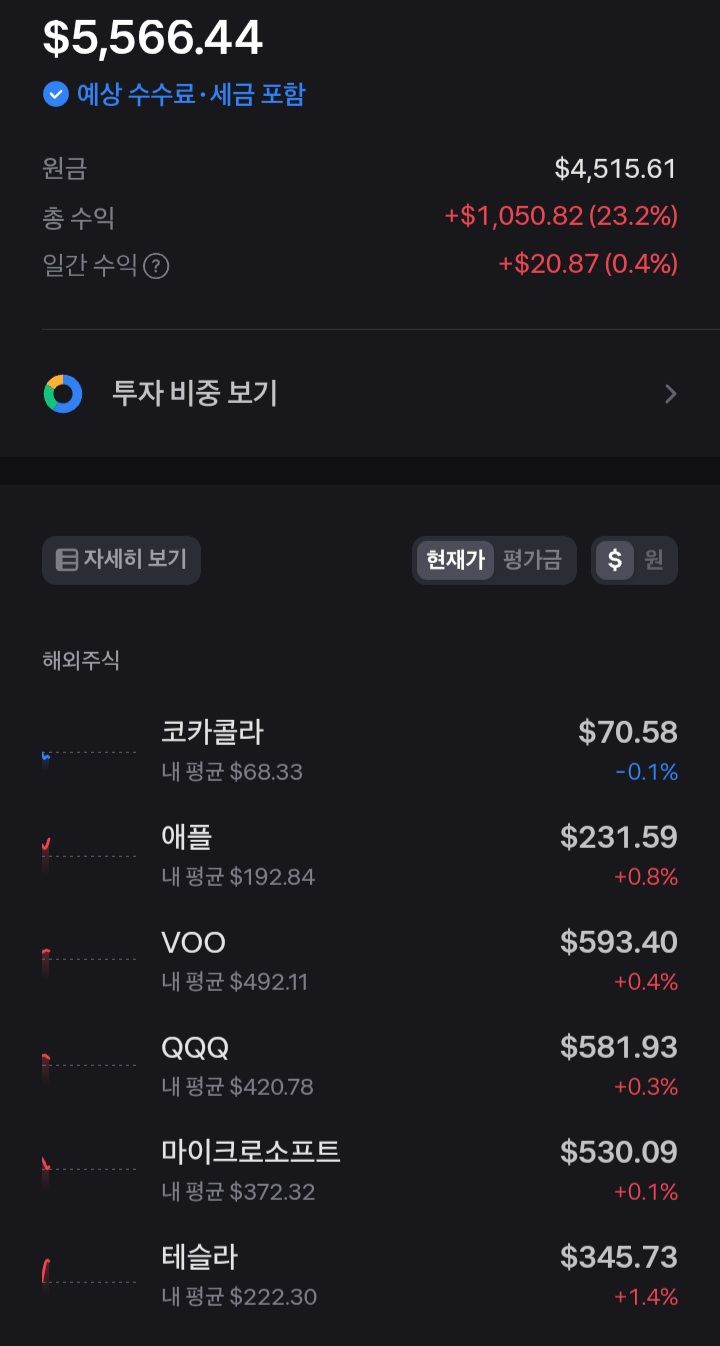 미장 투자 3년째 입니다