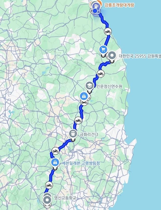 강원도 더위원정대 419km 완료!!!