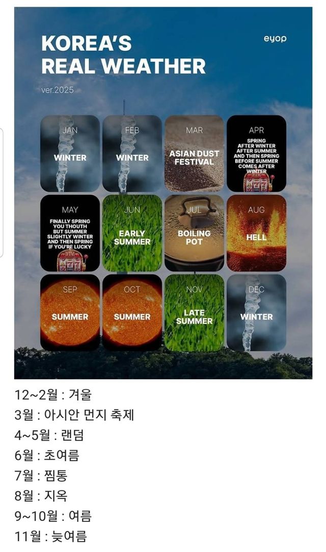 외국인들 사이에서 퍼지고 있다는 울나라 찐 계절