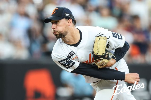 와이스 6이닝 무실점 한화 3연승 질주…롯데 5연패 추락